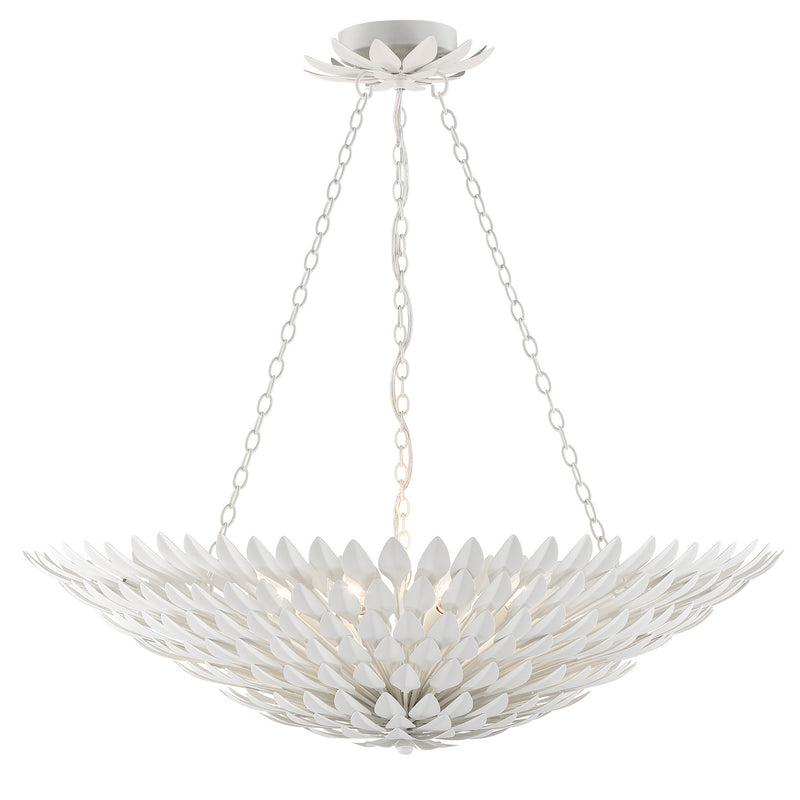 Crystorama 519-MT Eight Light Chandelier, Matte White
