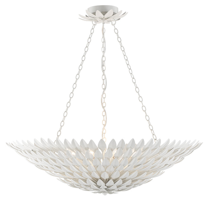 Crystorama 519-MT Eight Light Chandelier, Matte White