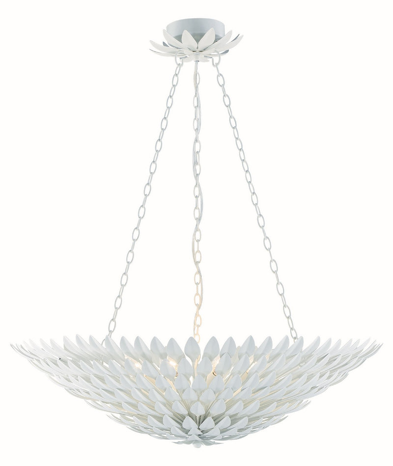Crystorama 519-MT Eight Light Chandelier, Matte White