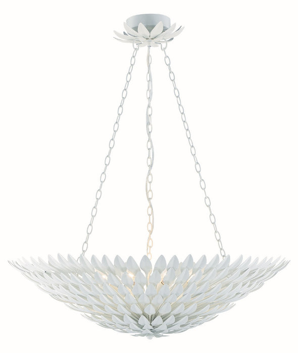Crystorama 519-MT Eight Light Chandelier, Matte White