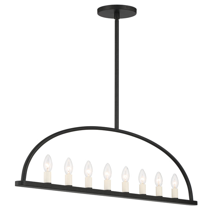Crystorama ABB-3007-BK Eight Light Chandelier, Black
