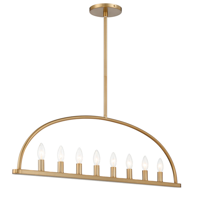 Crystorama ABB-3007-VG Eight Light Chandelier, Vibrant Gold