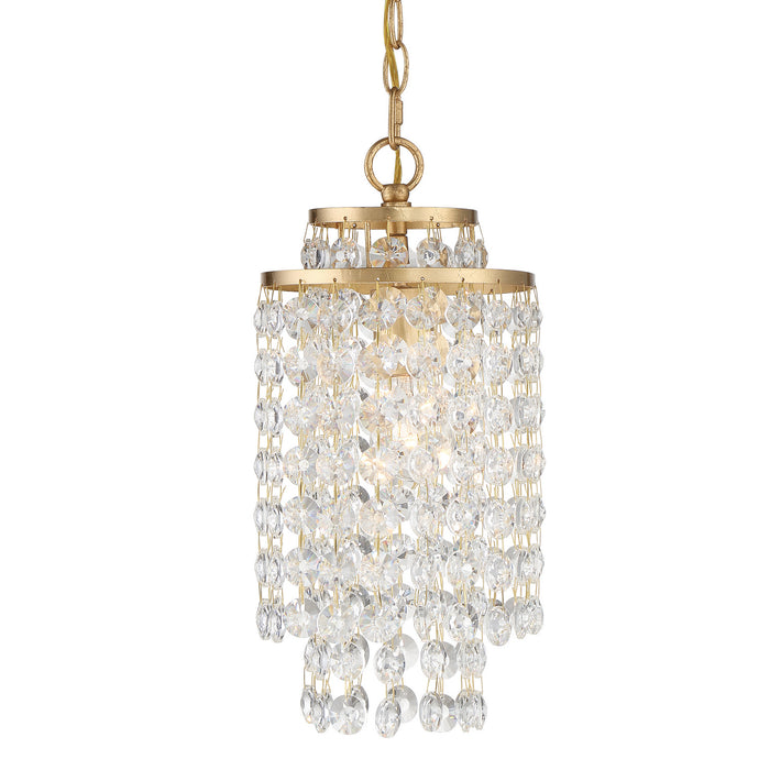 Crystorama GAB-B7301-GA One Light Chandelier, Antique Gold
