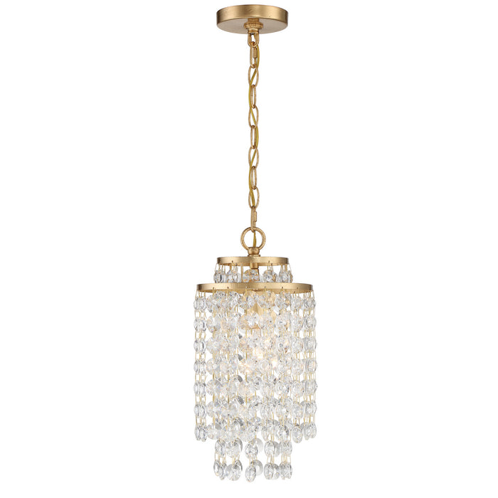 Crystorama GAB-B7301-GA One Light Chandelier, Antique Gold