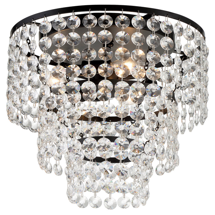 Crystorama GAB-B7303-MK Three Light Flush Mount, Matte Black