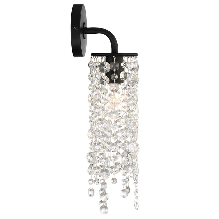 Crystorama GAB-B7311-MK One Light Wall Sconce, Matte Black