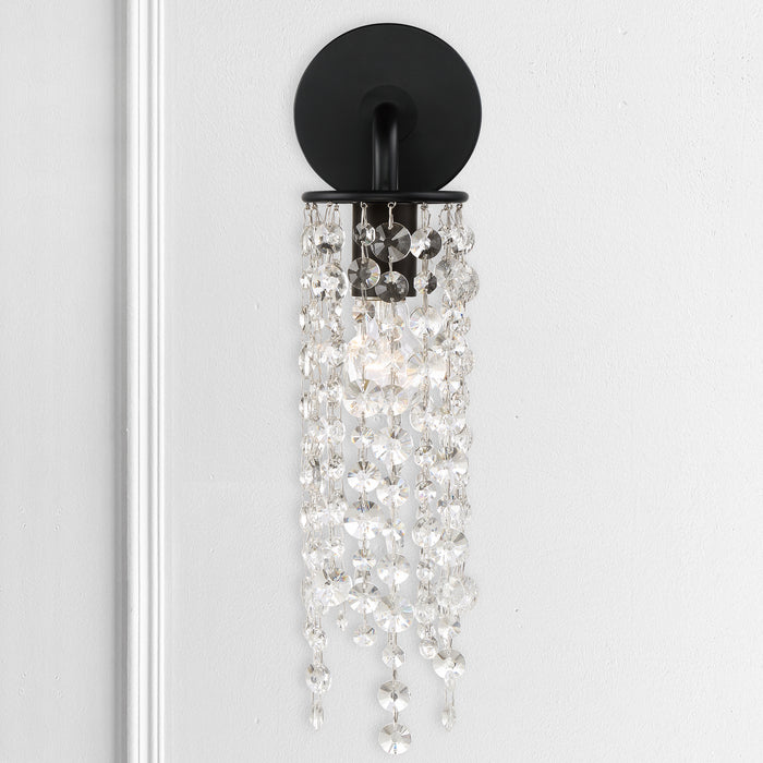 Crystorama GAB-B7311-MK One Light Wall Sconce, Matte Black