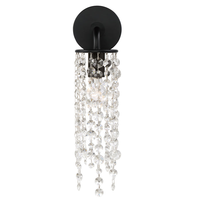 Crystorama GAB-B7311-MK One Light Wall Sconce, Matte Black
