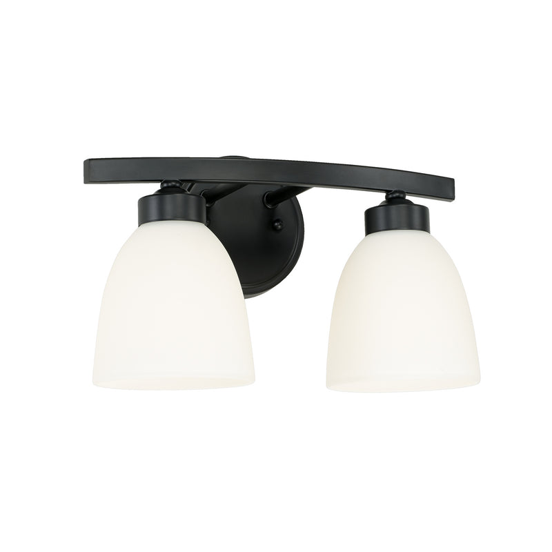 Capital Lighting 114321MB-333 Two Light Vanity, Matte Black