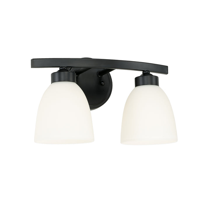 Capital Lighting 114321MB-333 Two Light Vanity, Matte Black