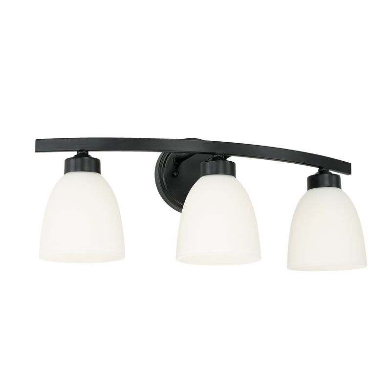 Capital Lighting 114331MB-333 Three Light Vanity, Matte Black