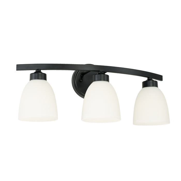 Capital Lighting 114331MB-333 Three Light Vanity, Matte Black