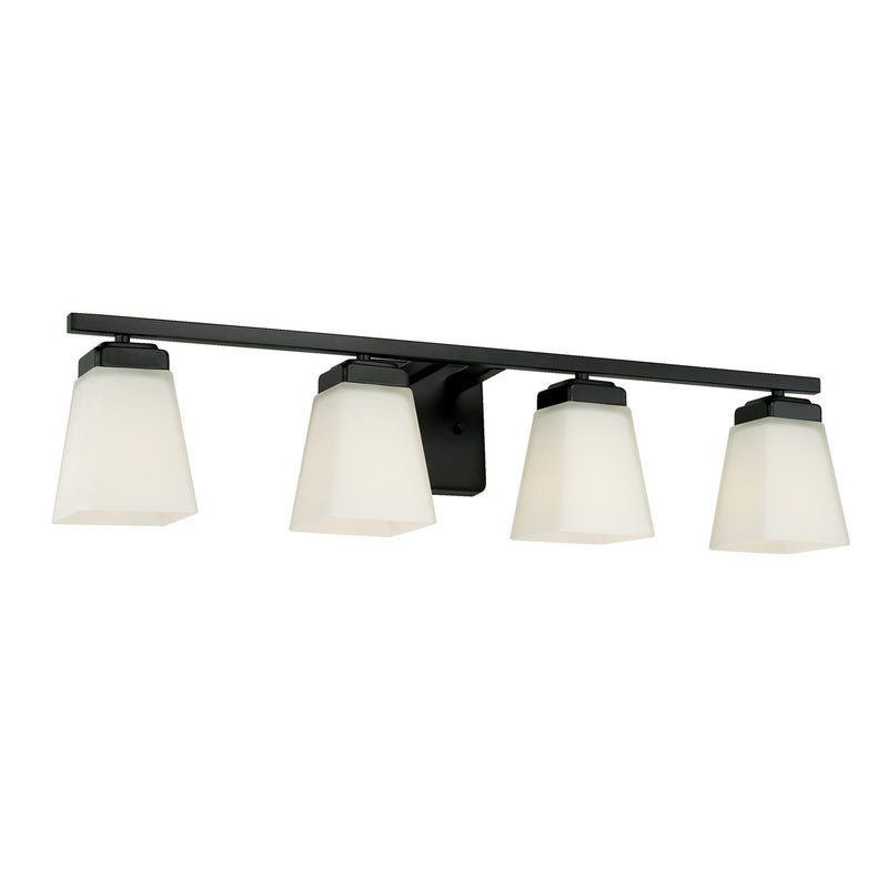 Capital Lighting 114441MB-334 Four Light Vanity, Matte Black