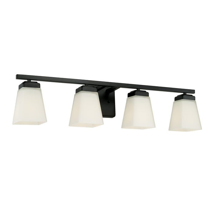 Capital Lighting 114441MB-334 Four Light Vanity, Matte Black