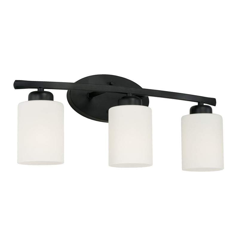 Capital Lighting 115231MB-338 Three Light Vanity, Matte Black