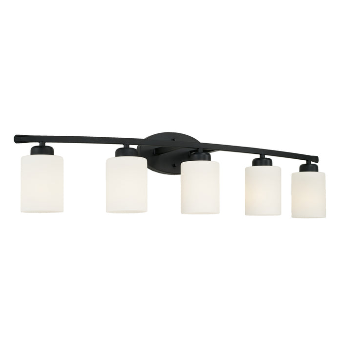 Capital Lighting 115251MB-338 Five Light Vanity, Matte Black