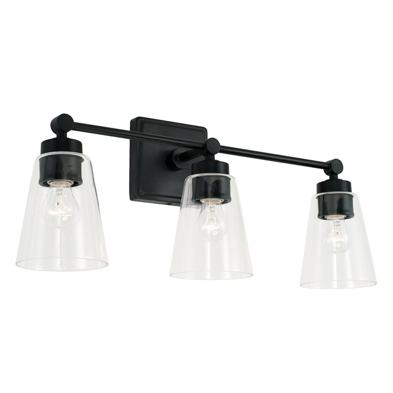 Capital Lighting 121831MB-432 Three Light Vanity, Matte Black