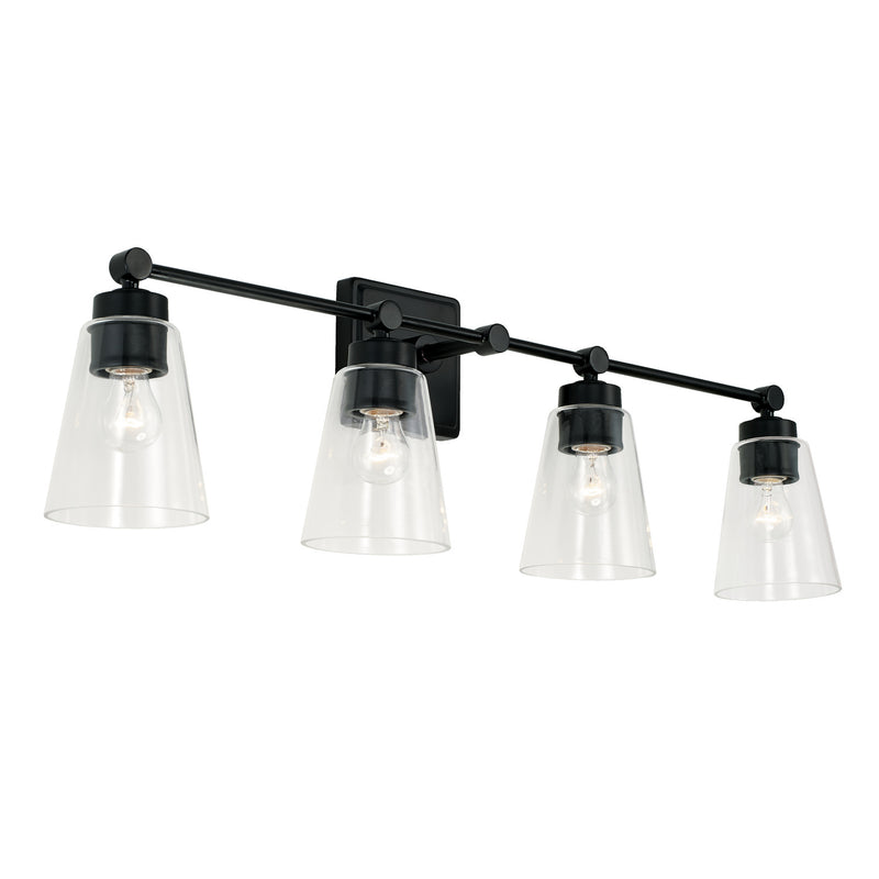 Capital Lighting 121841MB-432 Four Light Vanity, Matte Black