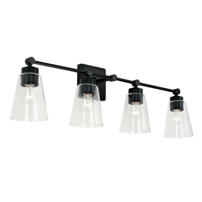 Capital Lighting 121841MB-432 Four Light Vanity, Matte Black