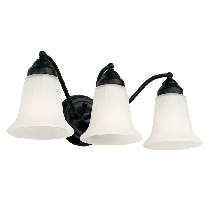 Capital Lighting 1363MB-117 Three Light Vanity, Matte Black