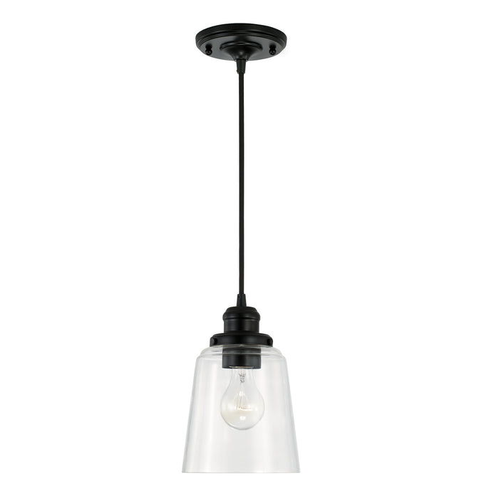 Capital Lighting 3718MB-135 One Light Pendant, Matte Black