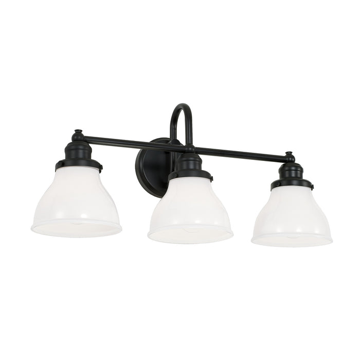 Capital Lighting 8303MB-128 Three Light Vanity, Matte Black