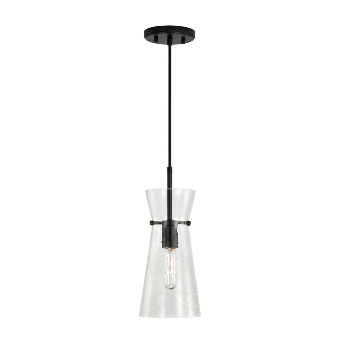 Capital Lighting 342411MB One Light Pendant, Matte Black