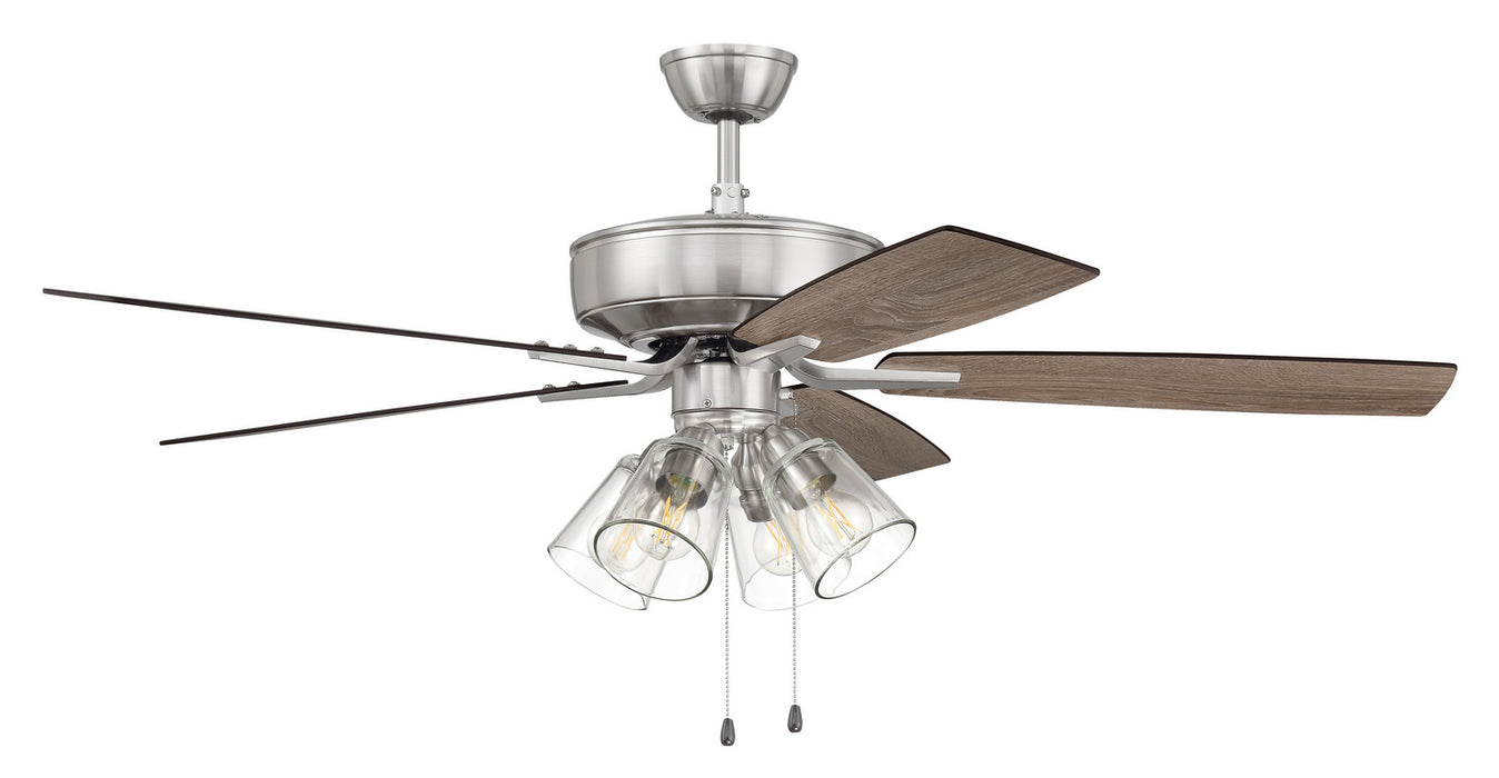 Craftmade P104BNK5-52DWGWN 52"Ceiling Fan, Brushed Polished Nickel