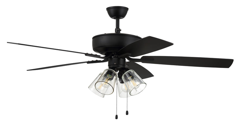 Craftmade P104FB5-52FBGW 52"Ceiling Fan, Flat Black