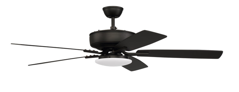Craftmade P112FB5-52FBGW 52"Ceiling Fan, Flat Black