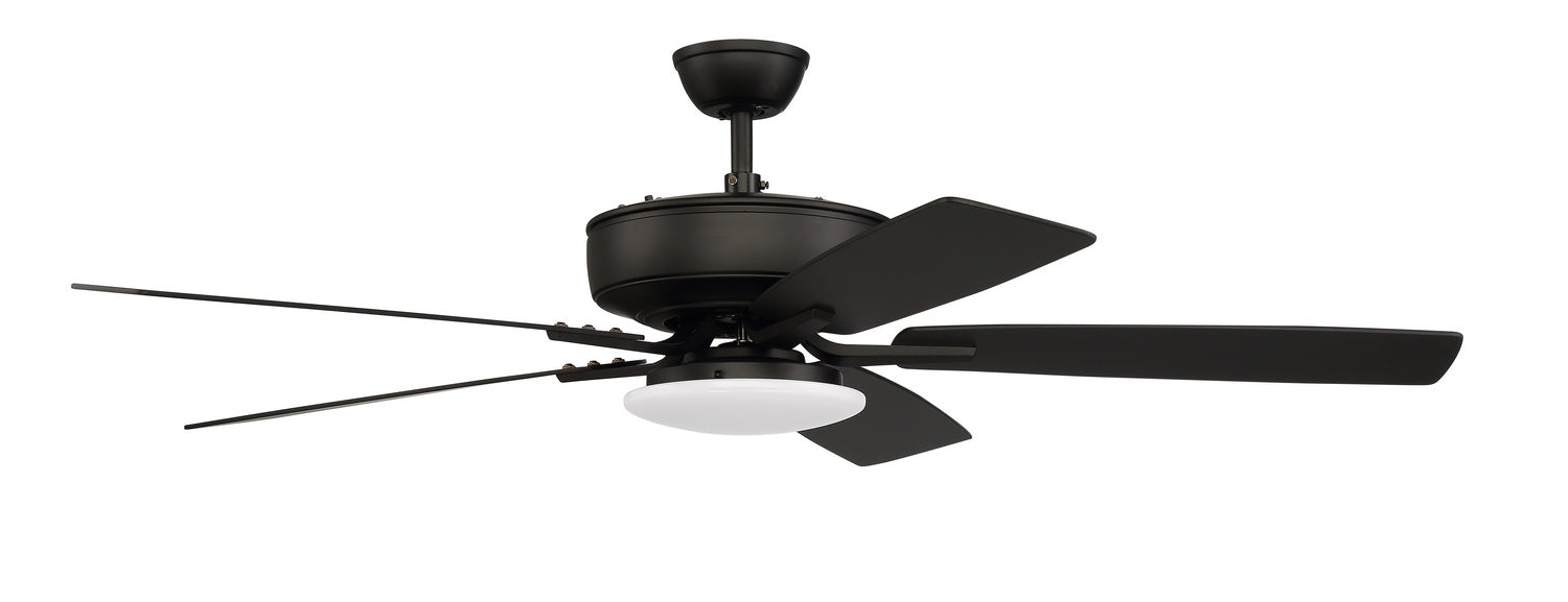 Craftmade P112FB5-52FBGW 52"Ceiling Fan, Flat Black