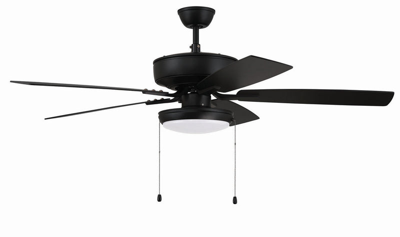 Craftmade P119FB5-52FBGW 52"Ceiling Fan, Flat Black
