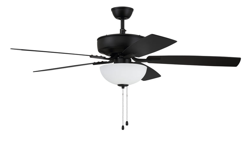 Craftmade P211FB5-52FBGW 52"Ceiling Fan, Flat Black