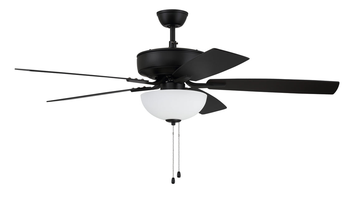 Craftmade P211FB5-52FBGW 52"Ceiling Fan, Flat Black