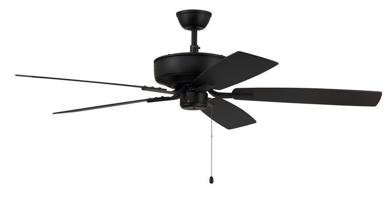 Craftmade P52FB5-52FBGW 52"Ceiling Fan, Flat Black