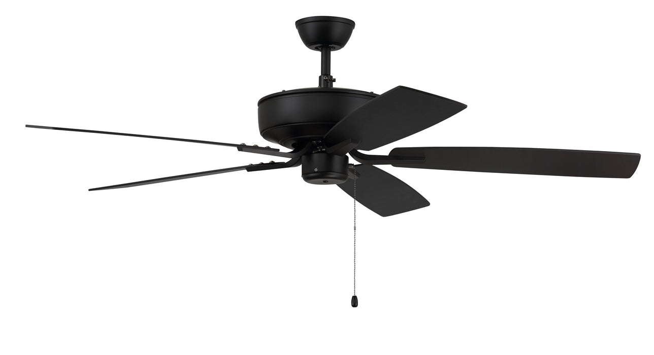 Craftmade P52FB5-52FBGW 52"Ceiling Fan, Flat Black