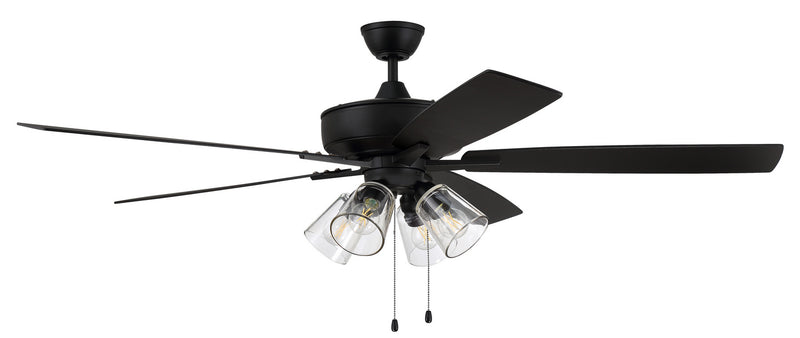 Craftmade S104FB5-60FBGW 60"Ceiling Fan, Flat Black