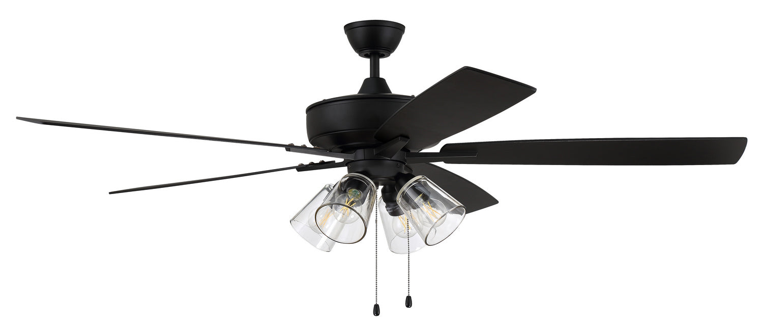 Craftmade S104FB5-60FBGW 60"Ceiling Fan, Flat Black