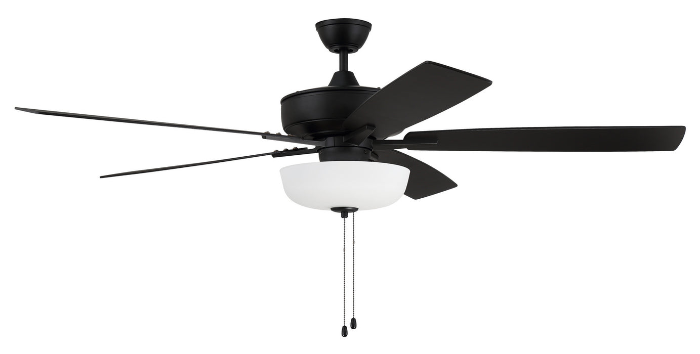 Craftmade S111FB5-60FBGW 60"Ceiling Fan, Flat Black