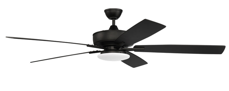 Craftmade S112FB5-60FBGW 60"Ceiling Fan, Flat Black