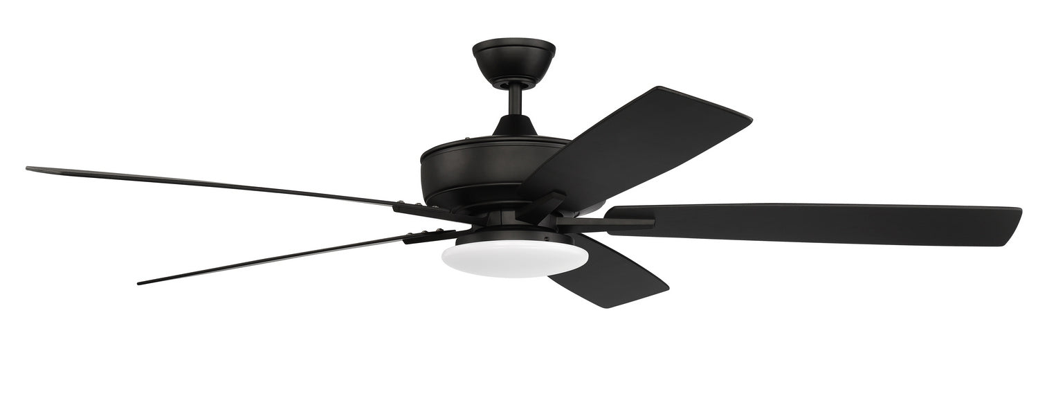 Craftmade S112FB5-60FBGW 60"Ceiling Fan, Flat Black