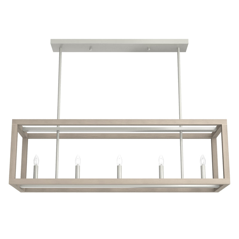 Hunter 19091 Five Light Chandelier, Brushed Nickel