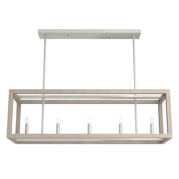 Hunter 19091 Five Light Chandelier, Brushed Nickel