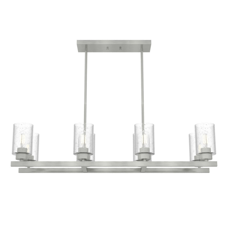 Hunter 19159 Eight Light Chandelier, Brushed Nickel