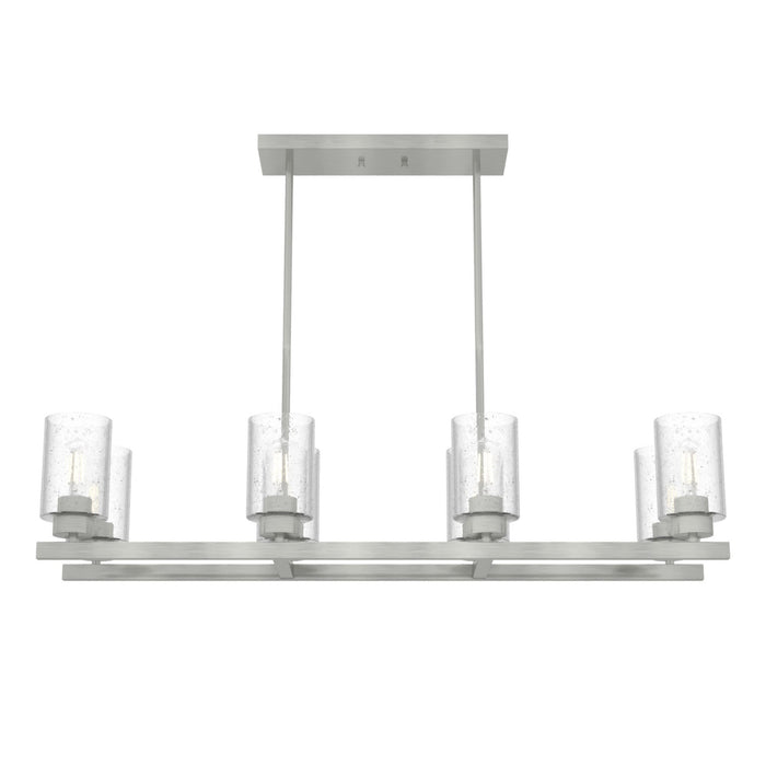 Hunter 19159 Eight Light Chandelier, Brushed Nickel