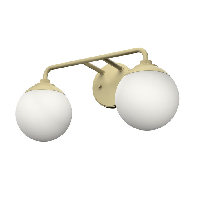 Hunter 19167 Two Light Bathroom Vanity, Modern Brass
