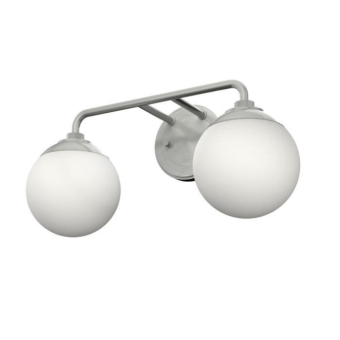 Hunter 19168 Two Light Bathroom Vanity, Brushed Nickel