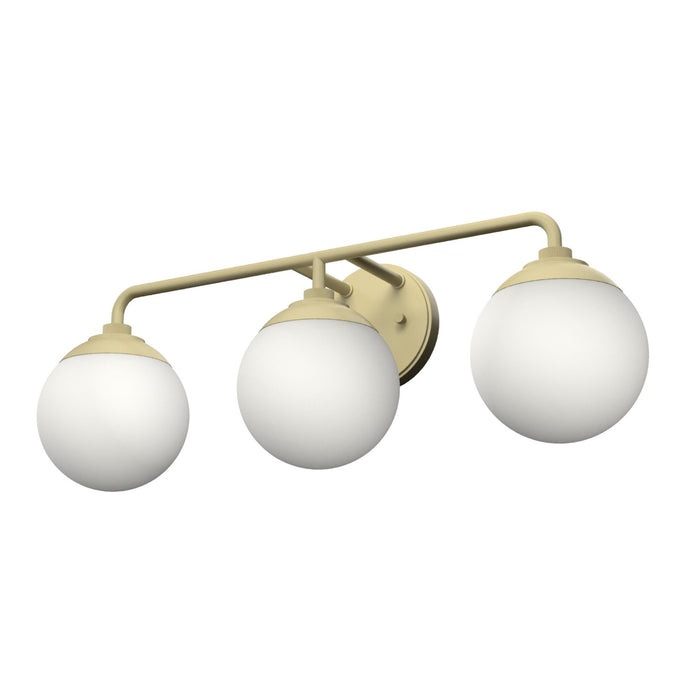 Hunter 19177 Three Light Bathroom Vanity, Modern Brass