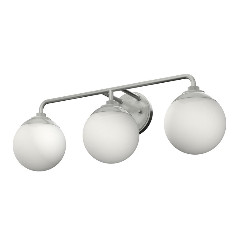 Hunter 19178 Three Light Bathroom Vanity, Brushed Nickel