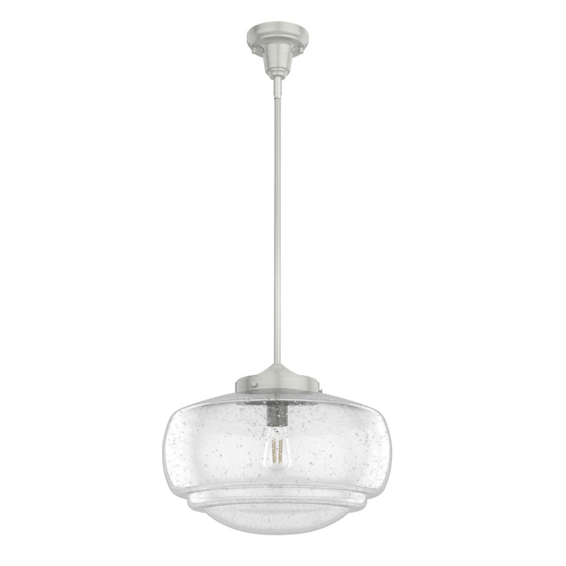 Hunter 19193 One Light Pendant, Brushed Nickel